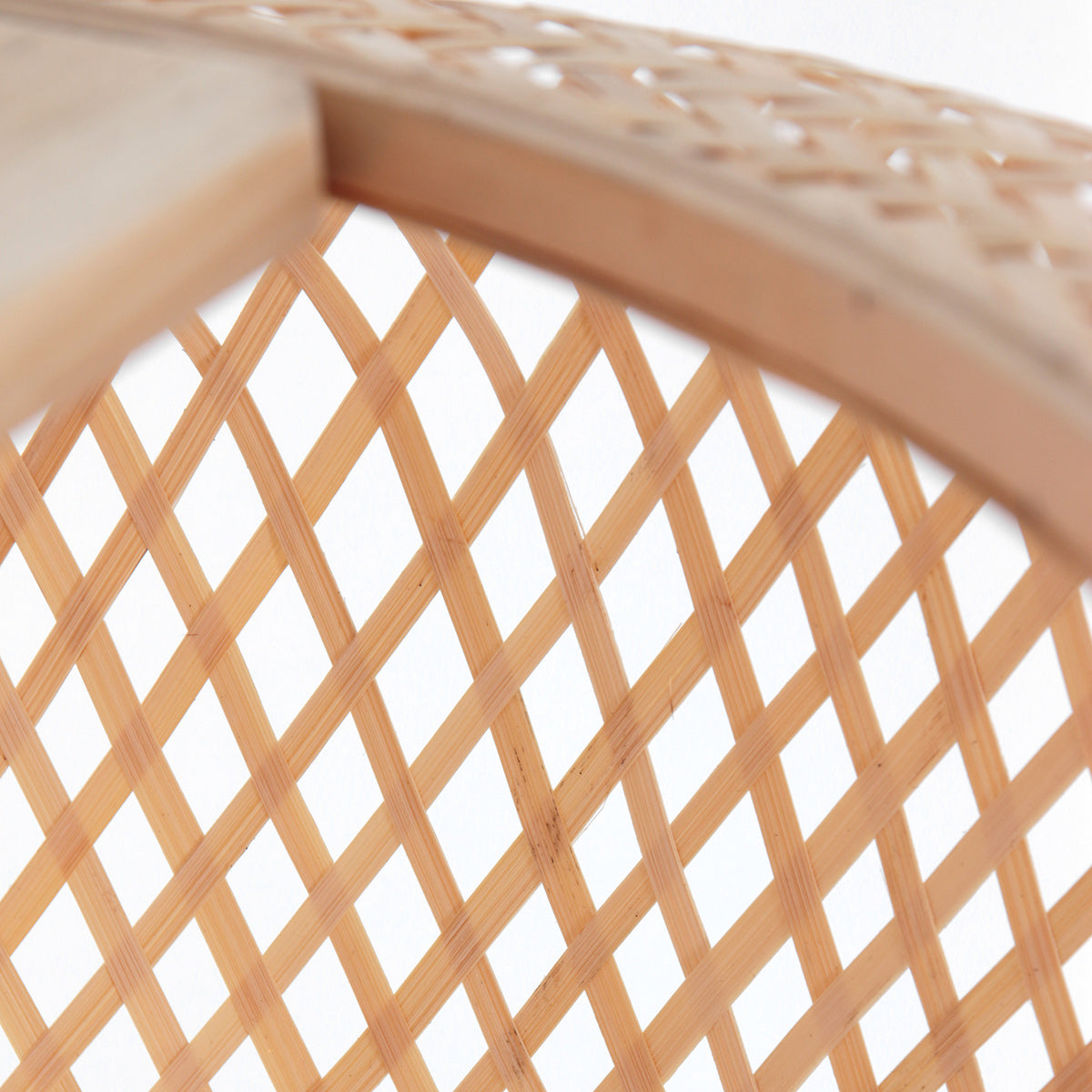 Hängeleuchte aus Rattan Natur mit Kreuzgeflecht – Ø60 cm