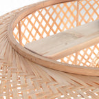 Hängeleuchte aus Rattan Natur mit Kreuzgeflecht – Ø60 cm