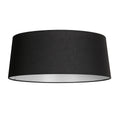 Lampenschirm aus Leinen in Schwarz mit weißer Innenseite für Hängeleuchte oder Stehlampe – Ø48 cm