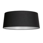 Lampenschirm aus Leinen in Schwarz mit weißer Innenseite für Hängeleuchte oder Stehlampe – Ø48 cm
