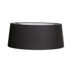 Lampenschirm aus Leinen in Schwarz mit weißer Innenseite für Hängeleuchte oder Stehlampe – Ø48 cm