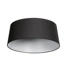 Lampenschirm aus Leinen in Schwarz mit weißer Innenseite für Hängeleuchte oder Stehlampe – Ø48 cm