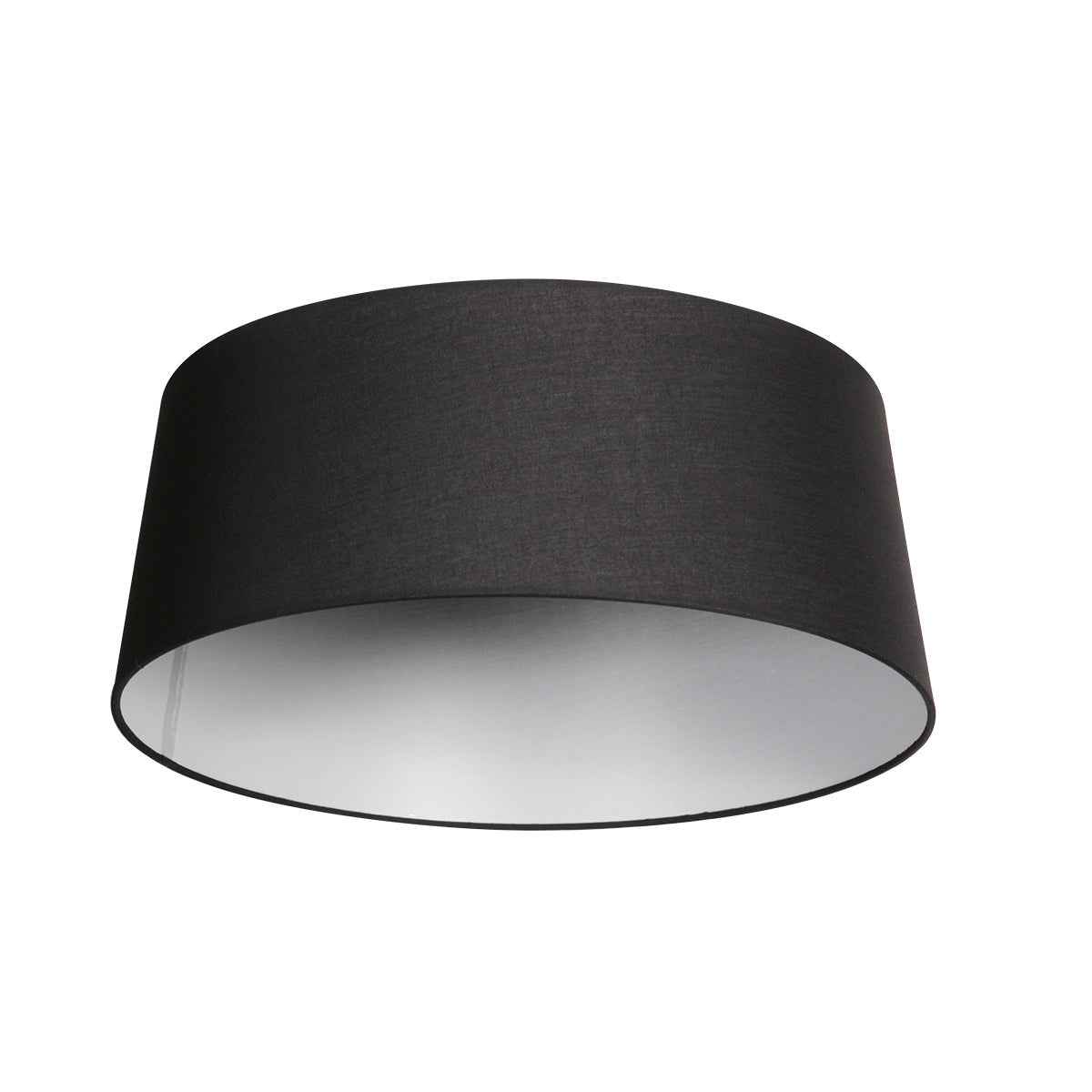 Lampenschirm aus Leinen in Schwarz mit weißer Innenseite für Hängeleuchte oder Stehlampe – Ø48 cm