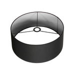 Lampenschirm aus Leinen in Schwarz mit weißer Innenseite für Hängeleuchte oder Stehlampe – Ø48 cm