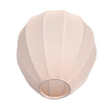 Lampenschirm aus Leinen in Beige in Tropfenform für E27-Hängeleuchte – Ø25 cm