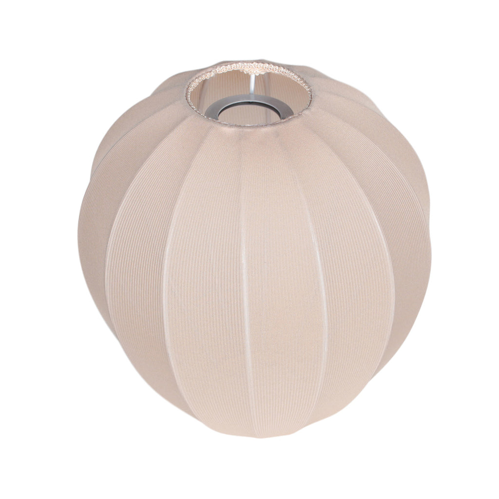 Lampenschirm aus Leinen in Beige in Tropfenform für E27-Hängeleuchte – Ø25 cm