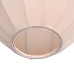 Lampenschirm aus Leinen in Beige in Tropfenform für E27-Hängeleuchte – Ø25 cm