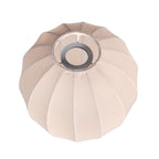 Lampenschirm aus Leinen in Beige in Tropfenform für E27-Hängeleuchte – Ø25 cm