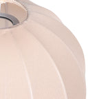 Lampenschirm aus Leinen in Beige in Tropfenform für E27-Hängeleuchte – Ø25 cm