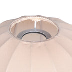 Lampenschirm aus Leinen in Beige in Tropfenform für E27-Hängeleuchte – Ø25 cm
