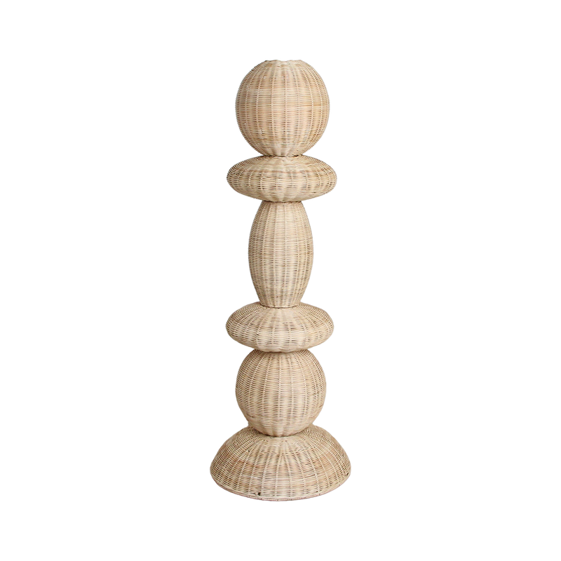 Stehlampe aus Rattan Natur fürs Wohnzimmer – H140 cm