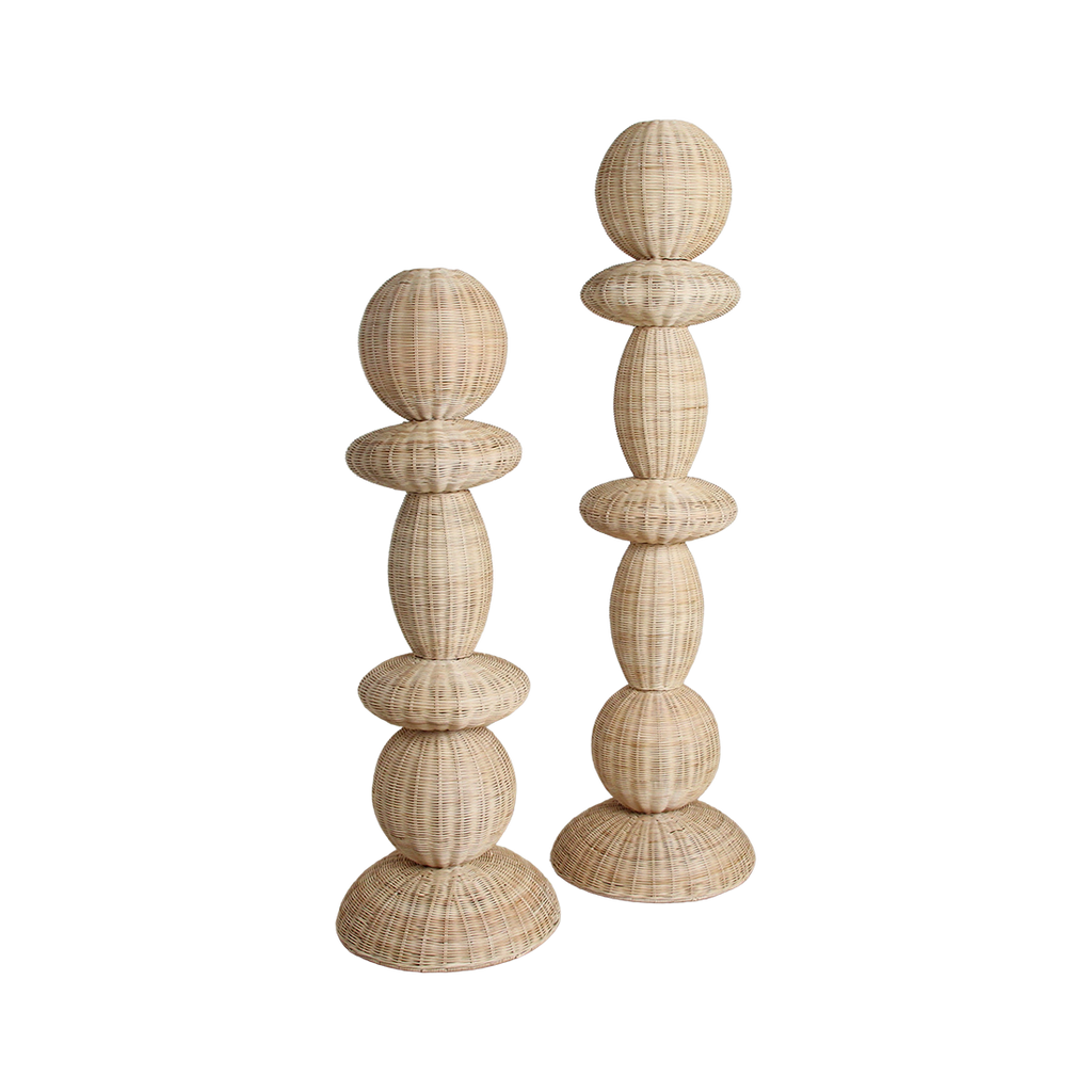 Stehlampe aus Rattan Natur fürs Wohnzimmer – H140 cm
