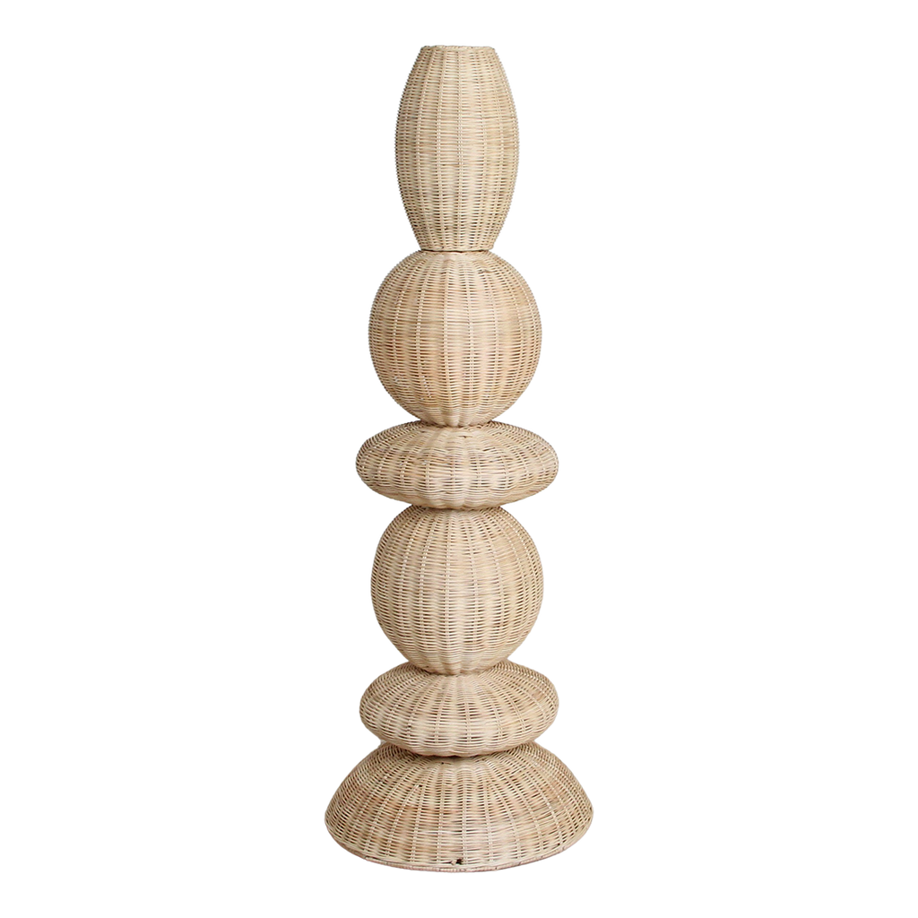 Stehlampe aus Rattan Natur fürs Wohnzimmer – H140 cm