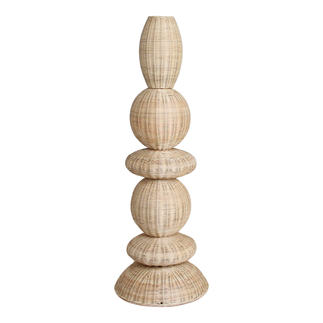 Stehlampe aus Rattan Natur fürs Wohnzimmer – H140 cm