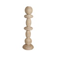 Stehlampe aus Rattan in Beige im Totem-Design fürs Wohnzimmer – H175 cm