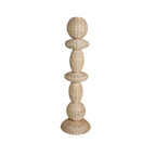 Stehlampe aus Rattan in Beige im Totem-Design fürs Wohnzimmer – H175 cm