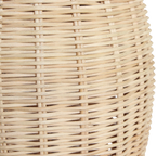 Stehlampe aus Rattan in Beige im Totem-Design fürs Wohnzimmer – H175 cm