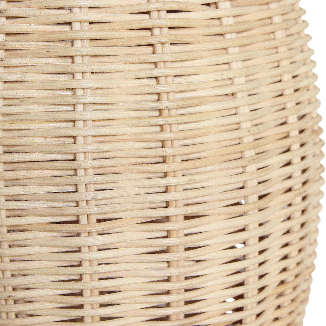 Stehlampe aus Rattan in Beige im Totem-Design fürs Wohnzimmer – H175 cm
