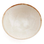 Servierschale aus weißer Keramik mit Goldrand – Ø32 cm