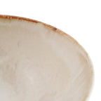 Servierschale aus weißer Keramik mit Goldrand – Ø32 cm