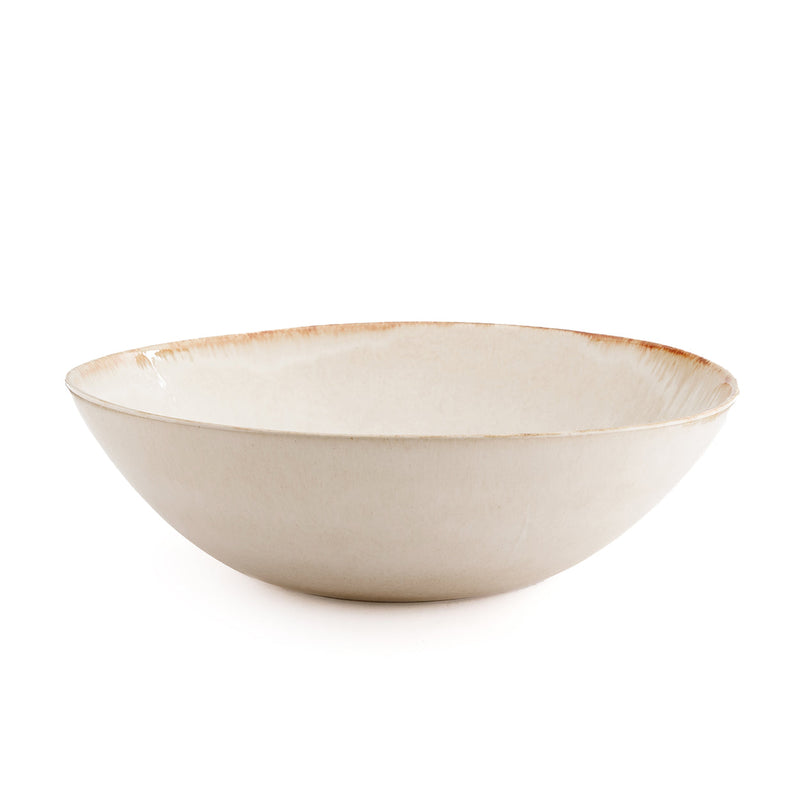 Runde Schale aus Keramik – Cremeweiß - Ø27 cm