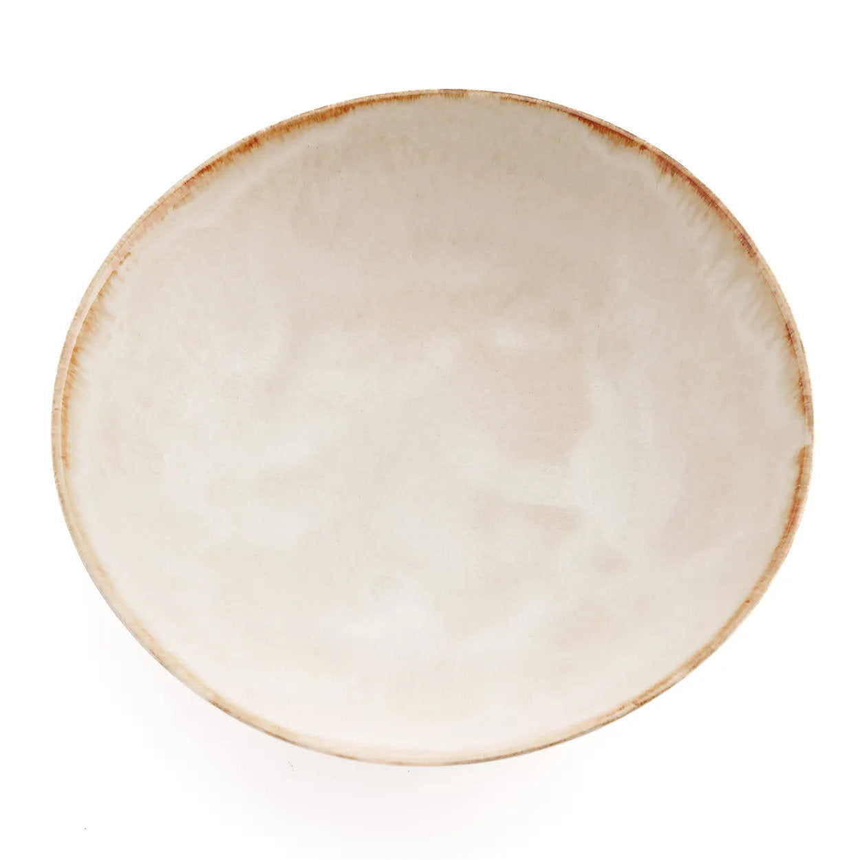 Runde Schale aus Keramik – Cremeweiß - Ø27 cm