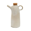 Olivenölflasche aus weißer Keramik 19 cm