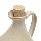 Olivenölflasche aus weißer Keramik 16 cm