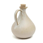 Olivenölflasche aus weißer Keramik 16 cm