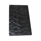 Couchtisch aus Mangoholz mit Schnitzdekor in Schwarz, eckig – 40x25 cm