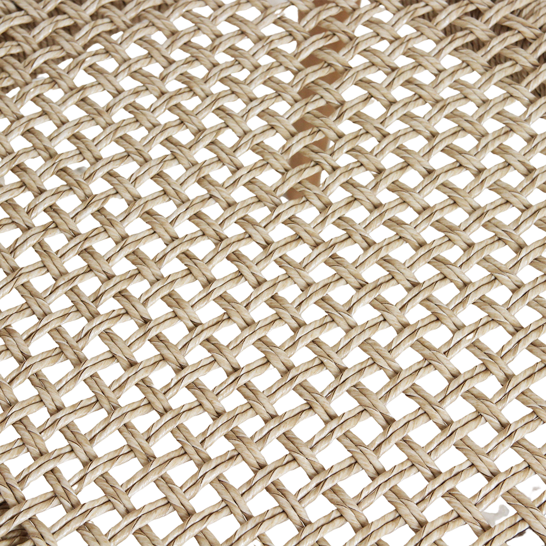Gartenstuhl aus Teakholz mit Armlehnen und geflochtener Sitzfläche – 2er-Set
