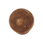 Beistelltisch aus massivem Teakholz in Sanduhrform, natur – H45 cm