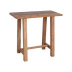 Beistelltisch aus recyceltem Holz in organischer Form, Naturbraun – 85x43 cm