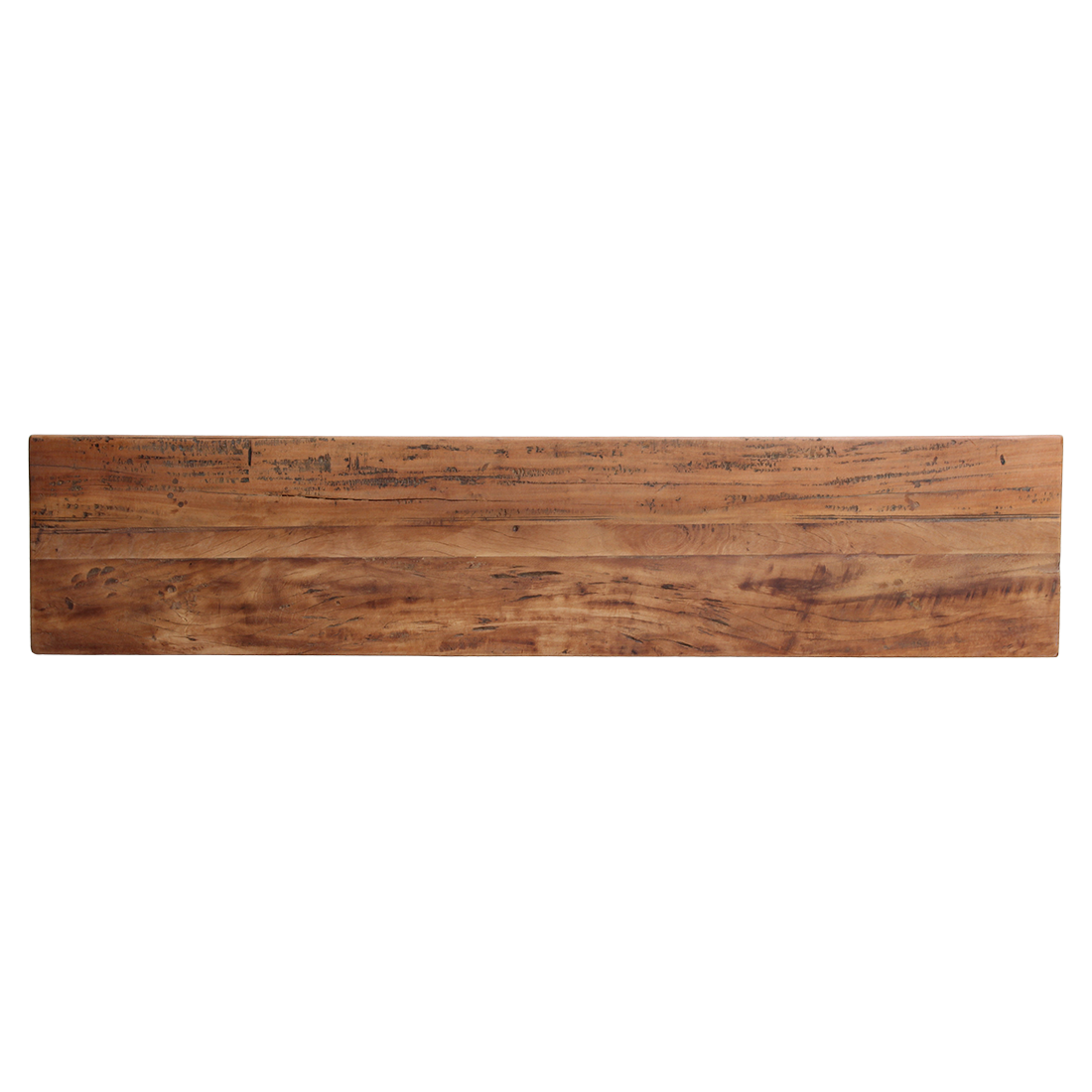 Konsolentisch aus hellem Recyclingholz mit Ablage – 140x30 cm
