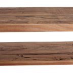 Konsolentisch aus hellem Recyclingholz mit Ablage – 140x30 cm