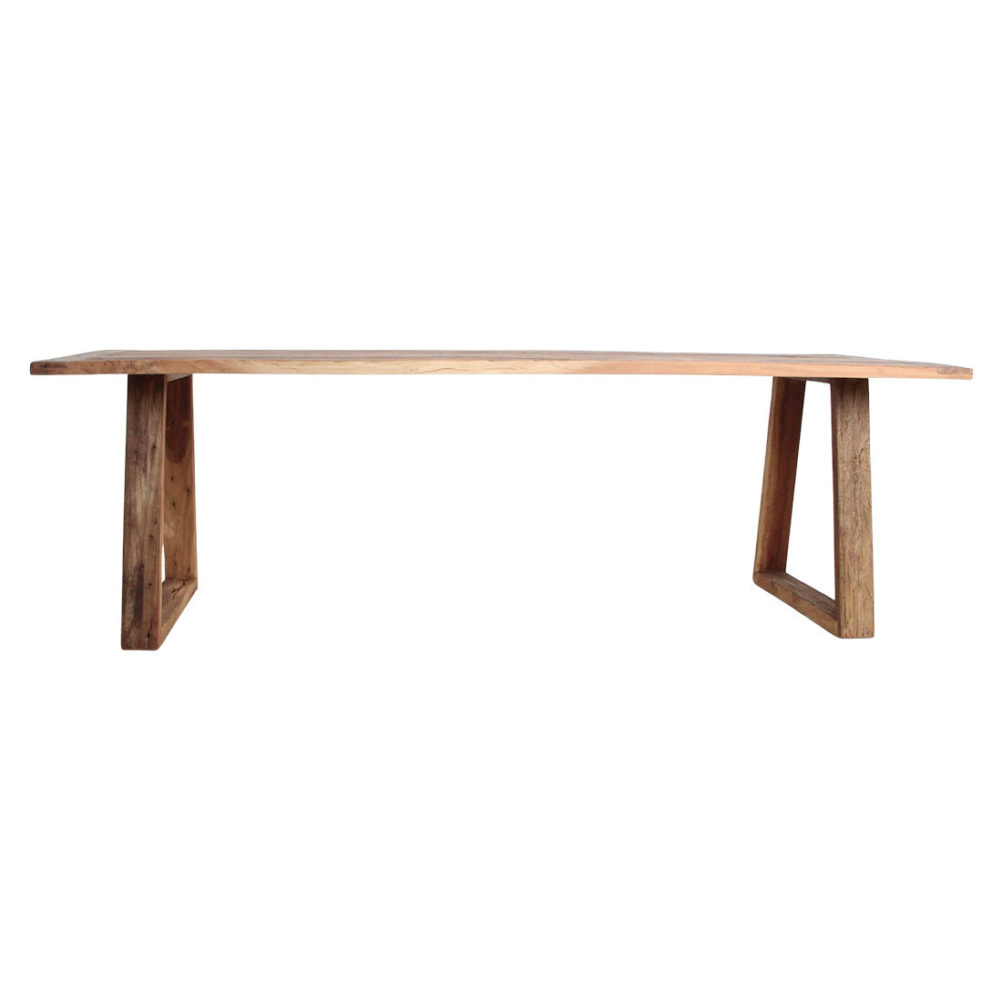 Esstisch aus recyceltem Teakholz mit Trapezbeinen – 240x90 cm