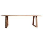 Esstisch aus recyceltem Teakholz mit Trapezbeinen – 240x90 cm