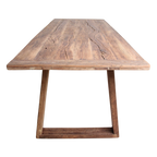Esstisch aus recyceltem Teakholz mit Trapezbeinen – 240x90 cm