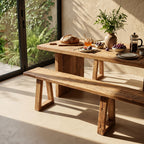 Esstisch aus recyceltem Holz Natur fürs Esszimmer – 240x90 cm