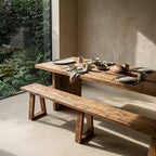 Esstisch aus recyceltem Holz Natur fürs Esszimmer – 240x90 cm