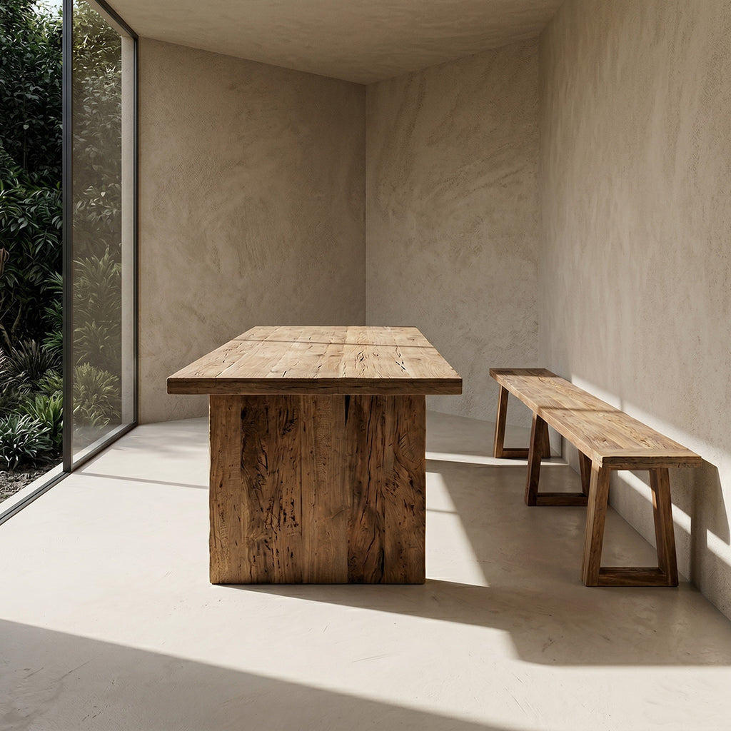 Esstisch aus recyceltem Holz Natur fürs Esszimmer – 240x90 cm