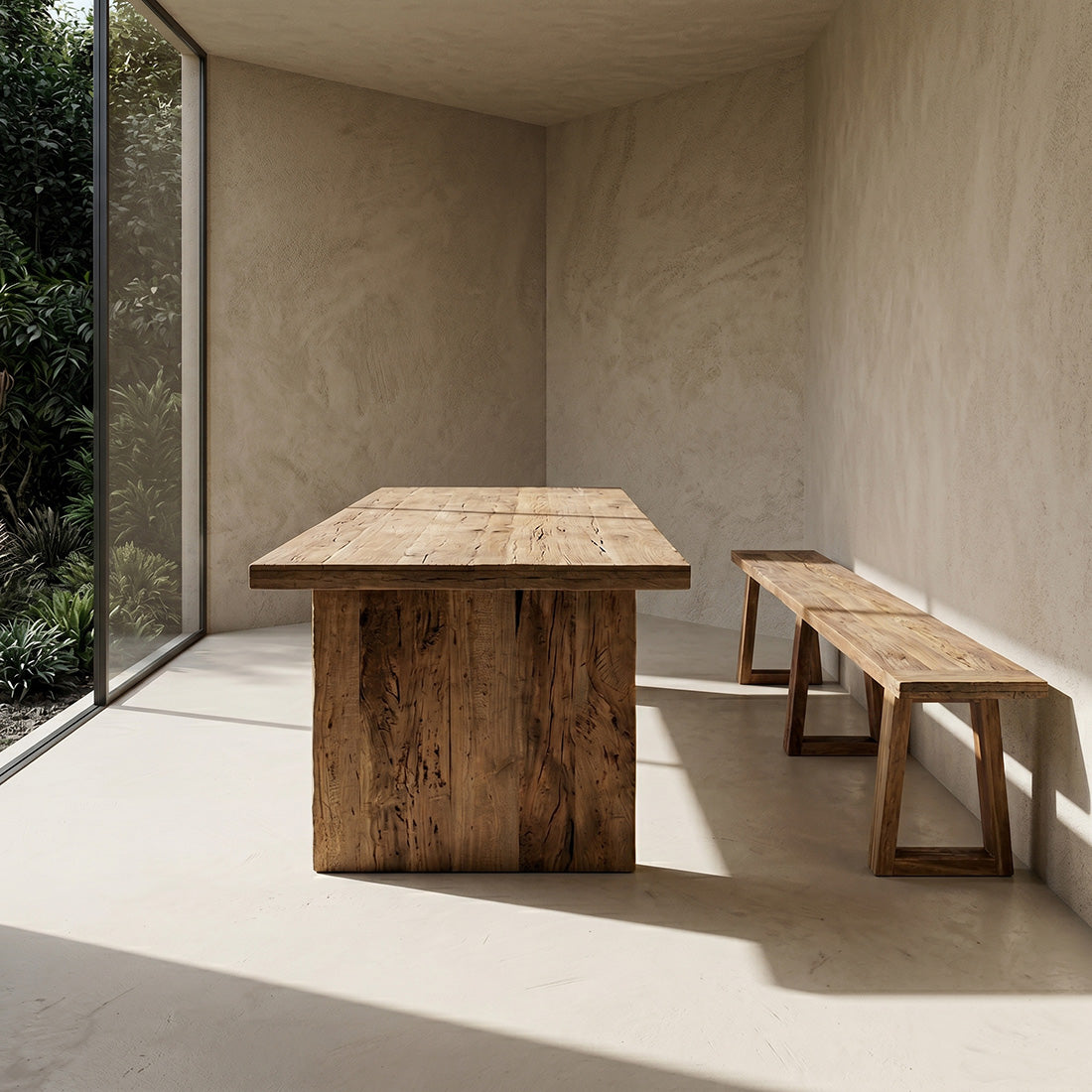 Esstisch aus recyceltem Holz Natur fürs Esszimmer – 240x90 cm