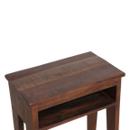 Nachttisch aus recyceltem Holz in Braun mit offenem Fach – 50x30 cm