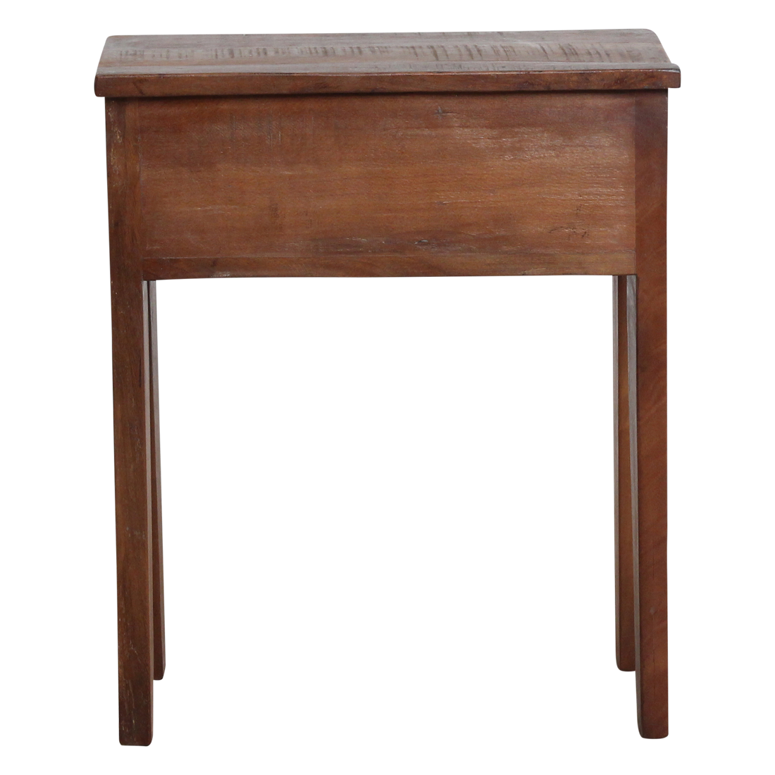 Nachttisch aus recyceltem Holz in Braun mit offenem Fach – 50x30 cm