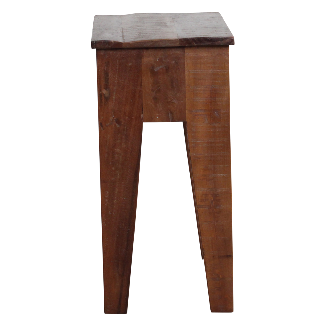Nachttisch aus recyceltem Holz in Braun mit offenem Fach – 50x30 cm