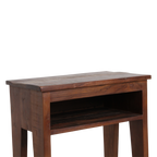 Nachttisch aus recyceltem Holz in Braun mit offenem Fach – 50x30 cm