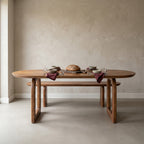 Esstisch aus Mangoholz in Braun mit runden Kanten – 180x90 cm