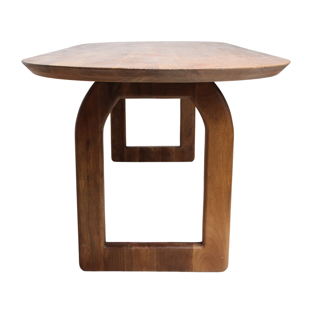 Esstisch aus Mangoholz in Braun mit runden Kanten – 180x90 cm