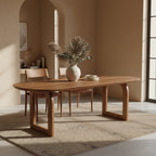 Esstisch aus Mangoholz in Braun mit runden Kanten – 180x90 cm