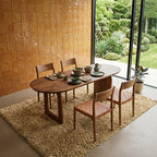 Esstisch aus Mangoholz in Braun mit asymmetrischem Gestell – 200x90 cm